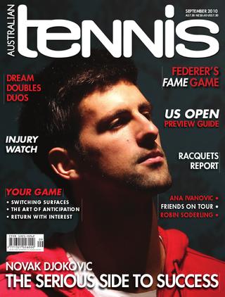 Magazine cover of September 2010 issue &ldquo;Novak Djokovic: The serious side to success&rdquo;