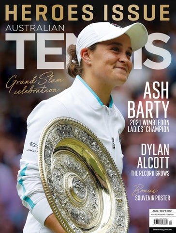 Magazine cover of Australian Tennis Magazine – August/September 2021 issue “Heroes Issue – Grand Slam Celebration”