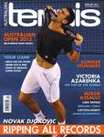 Magazine cover of February 2012 issue &ldquo;Novak Djokovic: Ripping All Records&rdquo;